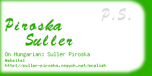 piroska suller business card